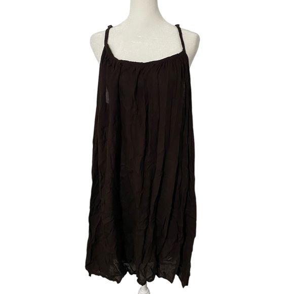 Island Planet Brown Flowy Sundress/Cover Up - Picture 1 of 9
